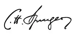 Charles Spurgeon – podpis