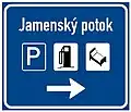 IJ 18c Návěst pro odbočení na odpočívku