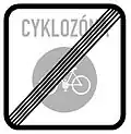 IZ 9b Konec zóny pro cyklisty