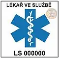 O 5 Označení vozidla praktického lékaře ve službě