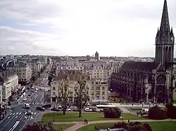 Centrum města s kostelem svatého Petra