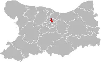 Kanton na mapě departementu Calvados