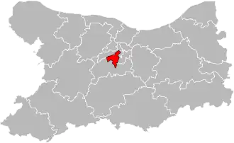 Kanton na mapě departementu Calvados