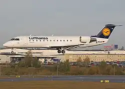 Zřícené letadlo v době, kdy jej provozovala Lufthansa Cityline, předtím, než bylo prodáno West Air Sweden