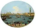 Giovanni Antonio Canal: Benátky z Riva degli Schiavoni, asi 1730/1740