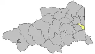 Kanton na mapě departementu Pyrénées-Orientales