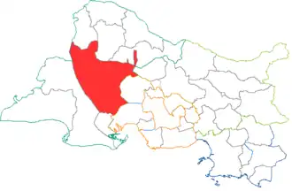 Kanton Arles-Est na mapě departementu Bouches-du-Rhône