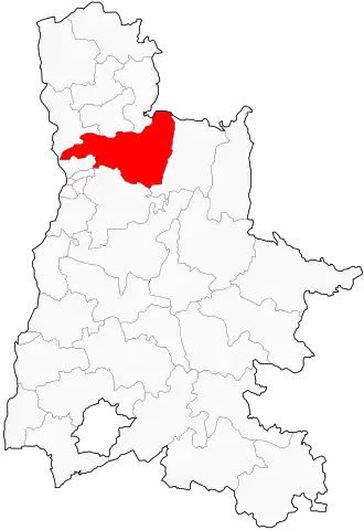 Kanton na mapě departementu Drôme