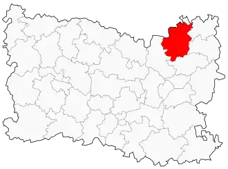 Kanton na mapě departementu Oise
