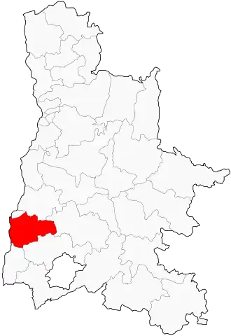 Kanton na mapě departementu Drôme