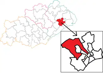 Kanton na mapě departementu Hérault