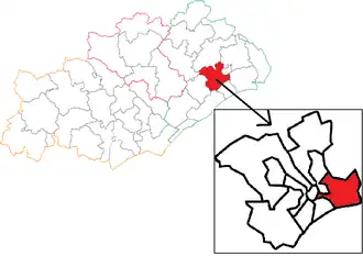 Kanton na mapě departementu Hérault