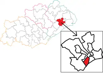 Kanton na mapě departementu Hérault