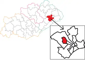 Kanton na mapě departementu Hérault
