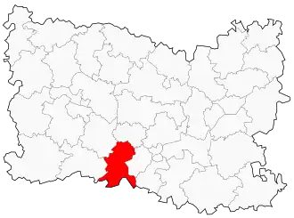 Kanton na mapě departementu Oise