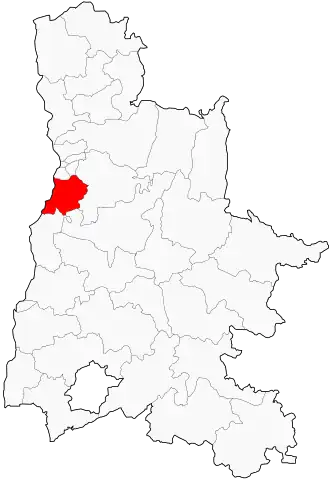 Kanton na mapě departementu Drôme