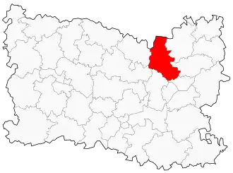 Kanton na mapě departementu Oise