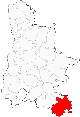 Kanton na mapě departementu Drôme