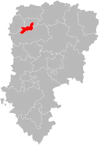 Kanton na mapě departementu Aisne