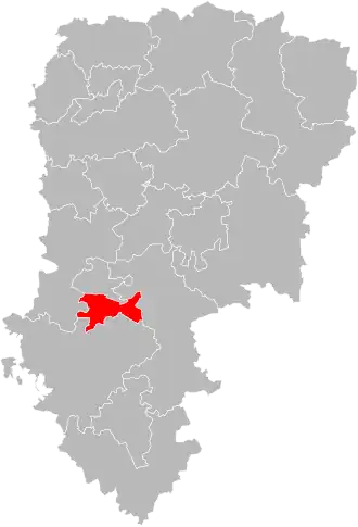 Kanton na mapě departementu Aisne
