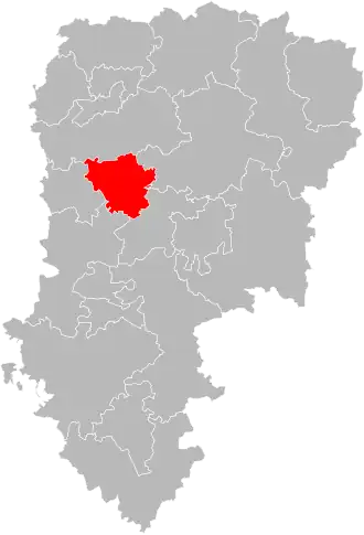 Kanton na mapě departementu Aisne