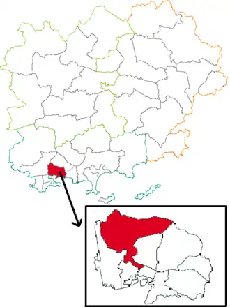 Kanton na mapě departementu Var