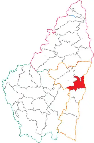 Kanton na mapě departementu Ardèche