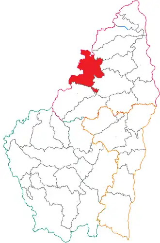 Kanton na mapě departementu Ardèche