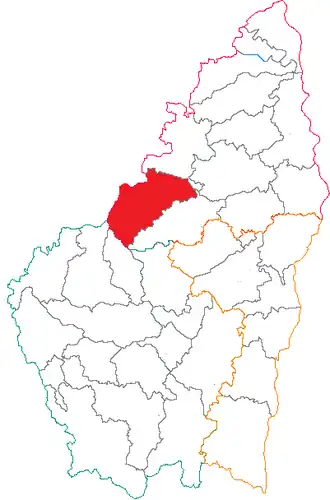 Kanton na mapě departementu Ardèche