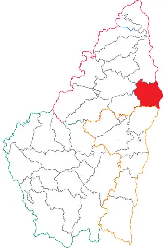 Kanton na mapě departementu Ardèche