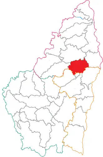 Kanton na mapě departementu Ardèche