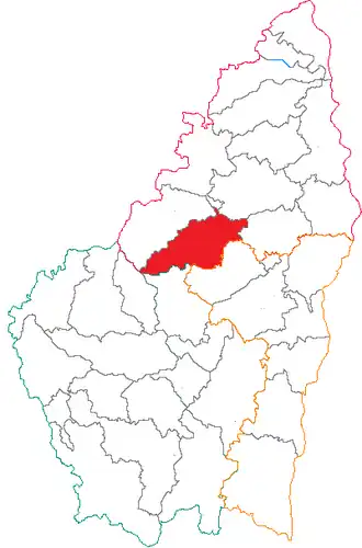 Kanton na mapě departementu Ardèche