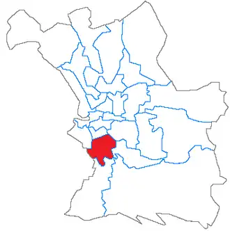 Kanton Marseille-Saint-Giniez na mapě města Marseille