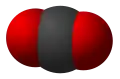 kalotový model molekuly CO2