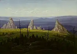 Poutníci na obraze od Carl Gustav Carus (1826)