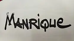 César Manrique – podpis