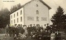 Eine Ansichtskarte mit der 1905 errichteten Chapelle de La Chaux-d'Abel
