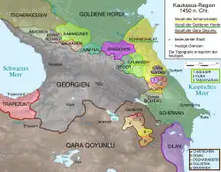 Přibližná poloha Didoetie (Didoer) v 15. století