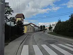 Střed obce od kaple panny Marie