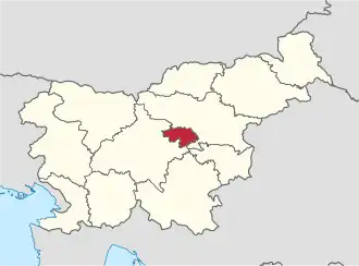 Poloha Zasávského regionu v rámci Slovinska
