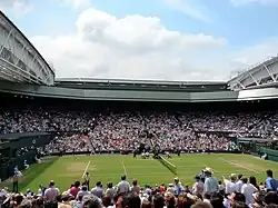 Centrální kurt při zápase