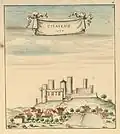 Podoba hradu Châlus z roku 1460