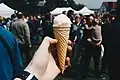 Chřestová zmrzlina z českého chřestu. Chřestové slavnosti v Hostíně u Vojkovic.