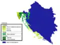 Dialekty jazyka dle chorvatského lingvisty Dalibora Brozoviće