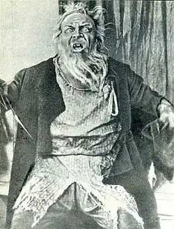 Fjodor Šaljapin jako mlynář v Rusalce, 1916