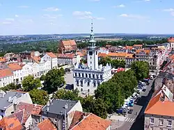 Náměstí v Chełmnu se starou radnicí