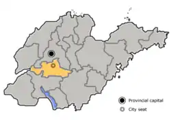 Tchaj-an na mapě