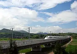 Trať v okresu Lien-ťiang v městské prefektuře Fu-čou v provincii Fu-ťien