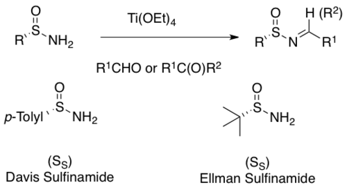 Příprava chirálních N-sulfinyliminů