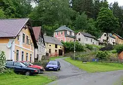 Severní část obce (u kostela)